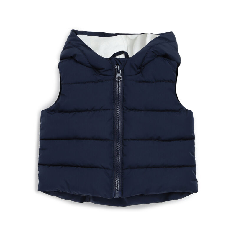 Boys Dark Blue Solid Vest image number 0